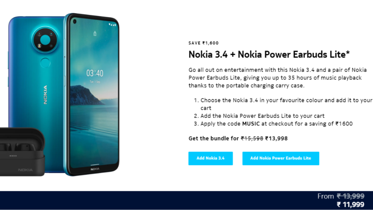 Nokia 3.4 price in India