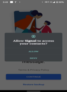 allow signal to access information 